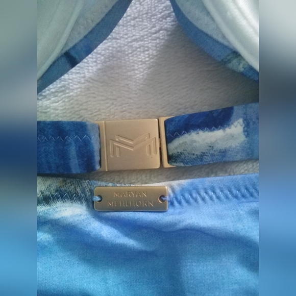 Maryan Mehlhorn Stylish Blue Under Wired Bikini 12 34C NWOT - Picture 3 of 4